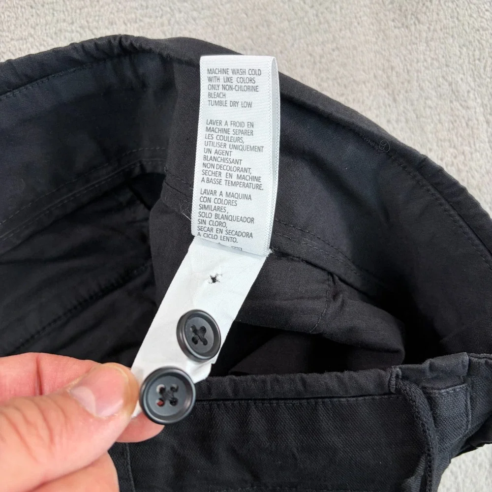 James Perse Cotton Canvas Utility‎ Pant in Black Men Actual 34x31 (Tag 30) $295